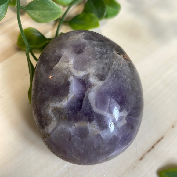 Other - Chevron Amethyst Palm Stone Crystal Reiki Energy Purple Reiki Natural Dream